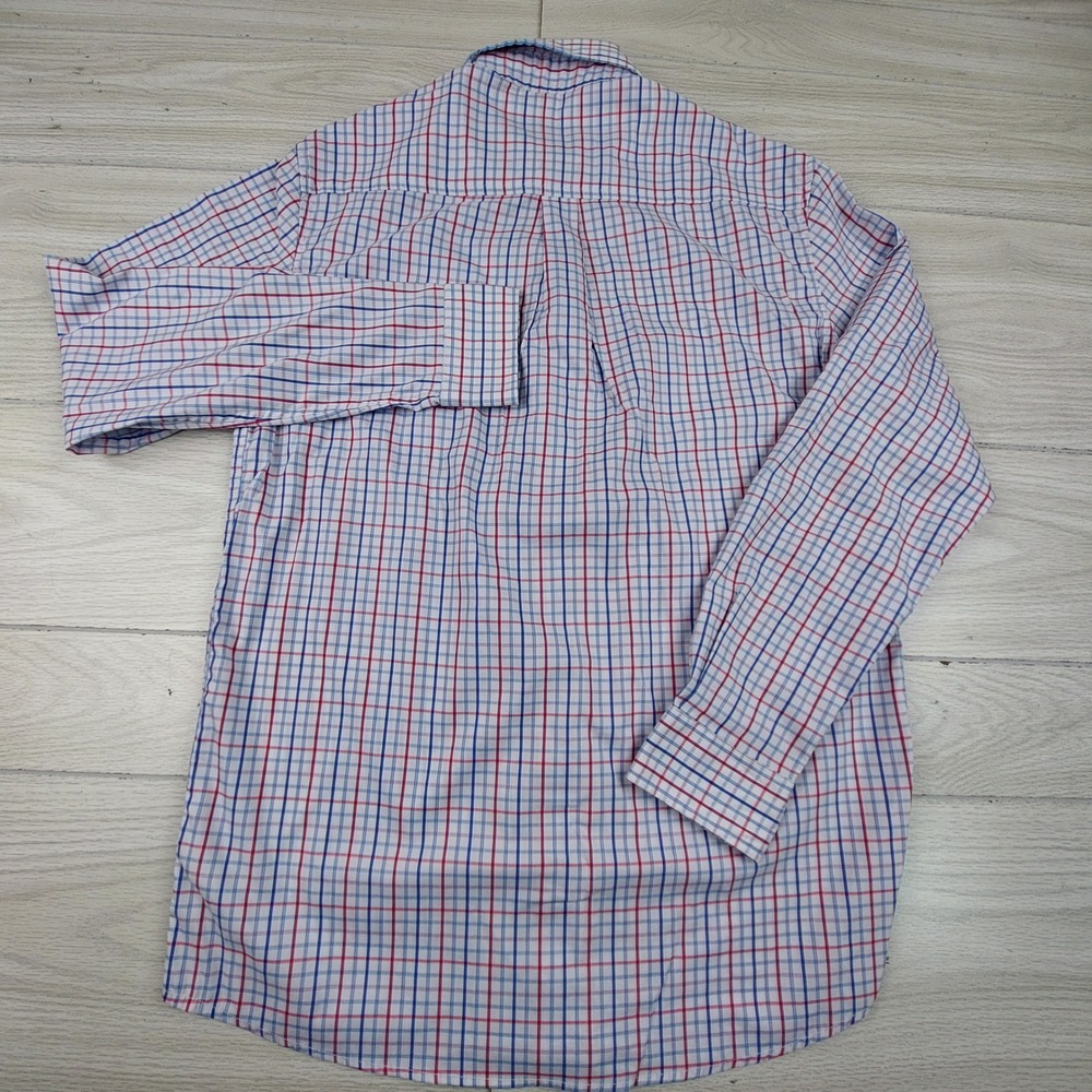 Johnnie-O Shirt Mens Medium Perfomance Button Down Long Sleeve Windowpane Plaid - Picture 3 of 7